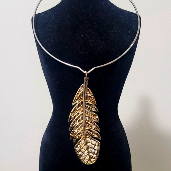 BJ Indian Summer Large Feather Choker - Picture 1 of 6
